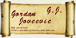 Gordan Jovčević vizit kartica